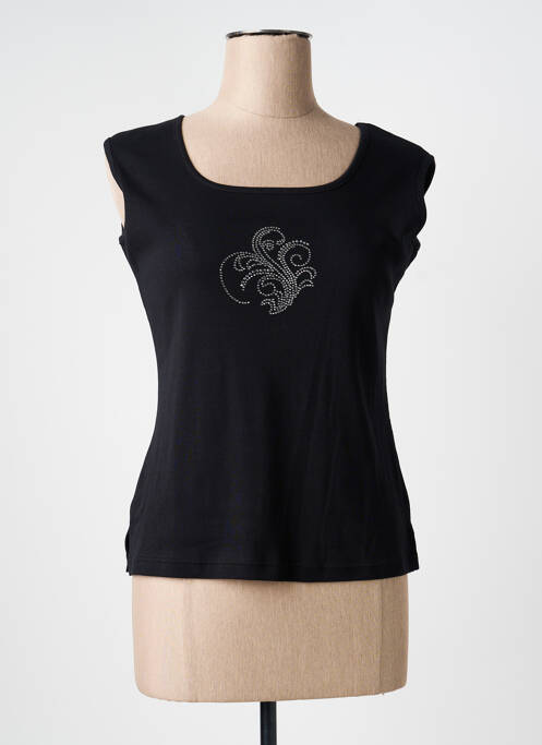 Maiou elasticitate fără mâneci negru GEVANA femme