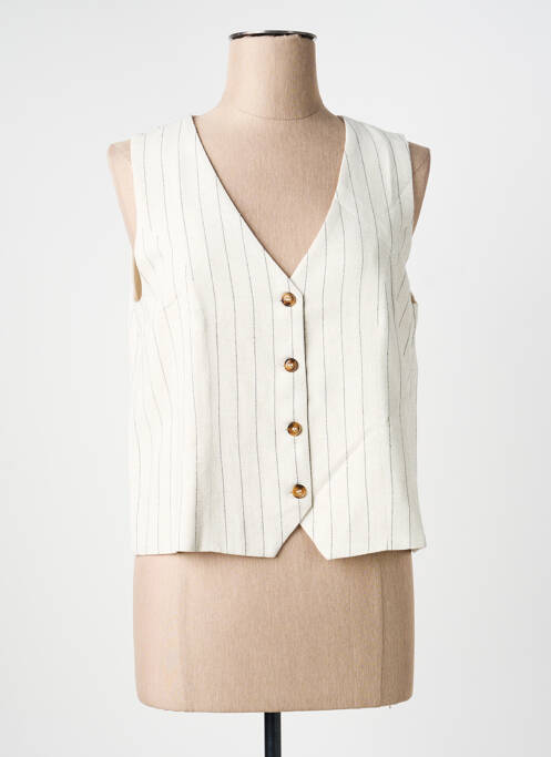 Vestă fără mâneci buzunare bej ESQUALO femme