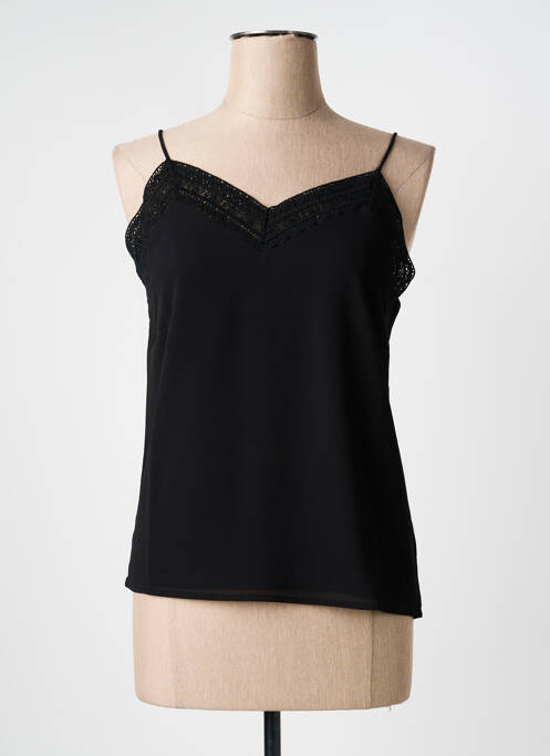 Top mâneci cu bretele ajustabile bretele subțiri negru Y'COO femme