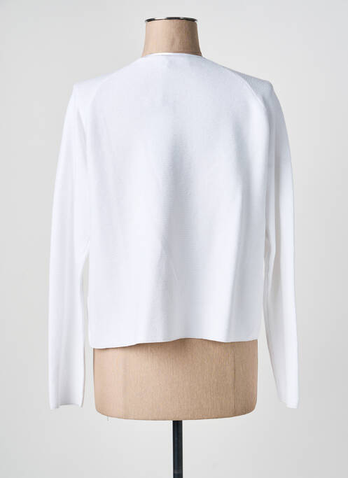 Vestă cu mâneci lungi elasticitate alb YEST femme