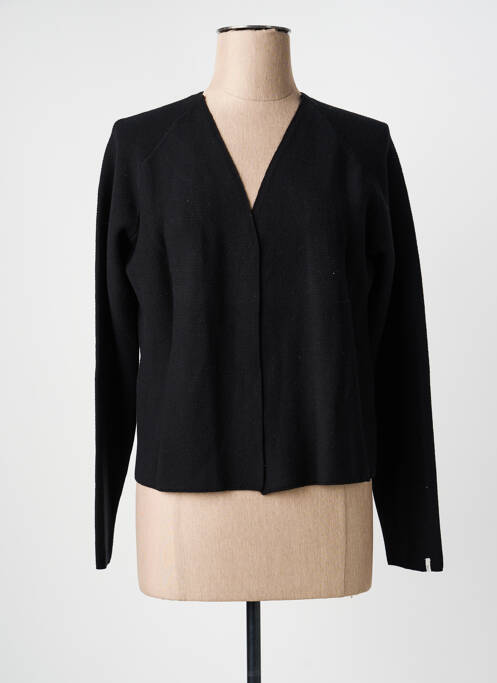 Vestă cu mâneci lungi elasticitate negru YEST femme