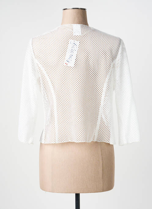 Vestă cu mâneci lungi mâneci 3/4 alb GEVANA femme