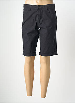 Bermudă țesătură poplin mărime normală negru GEVANA femme