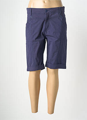 Bermudă țesătură poplin mărime normală albastru GEVANA femme