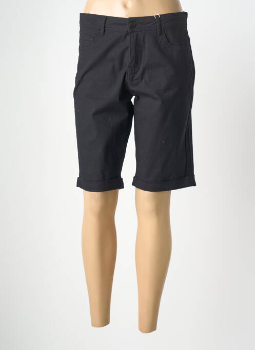 Bermudă țesătură poplin mărime normală negru GEVANA femme