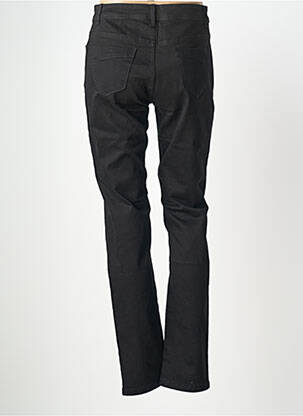 Pantalon drept închidere cu fermoar sub clapetă cu nasturi negru GEVANA femeie