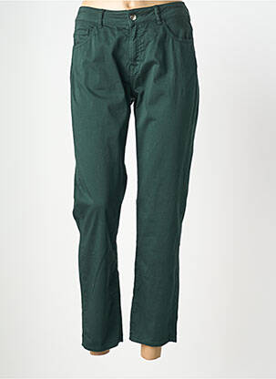 Pantalon 7/8 închidere cu fermoar sub clapetă cu nasturi verde GEVANA femeie