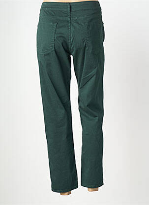 Pantalon 7/8 închidere cu fermoar sub clapetă cu nasturi verde GEVANA femeie