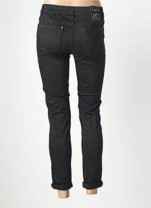 Pantalon 7/8 închidere cu fermoar sub clapetă cu nasturi negru MY CHRISTY femeie