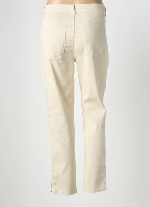 Pantalon 7/8 închidere cu fermoar sub clapetă cu nasturi bej YEST femme