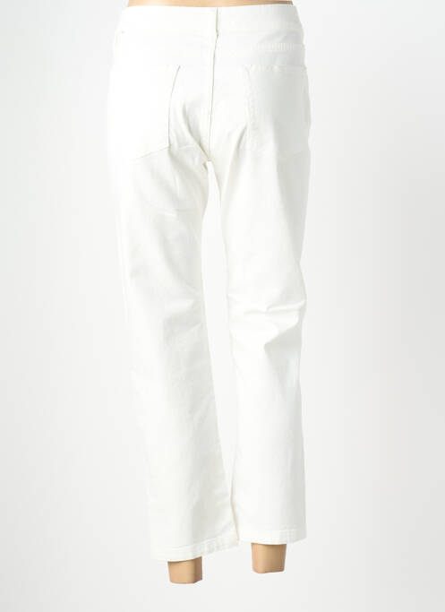 Pantalon 7/8 închidere cu fermoar sub clapetă cu nasturi alb GEVANA femme