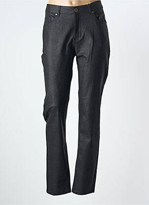 Pantalon slim țesătură acoperită mărime normală negru GEVANA femme