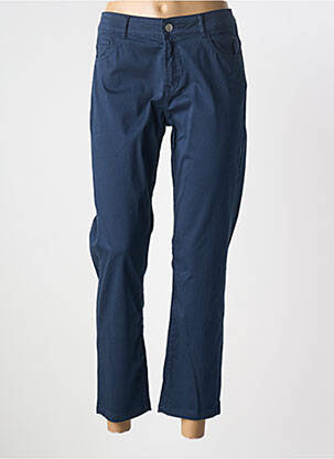 Pantalon 7/8 țesătură poplin mărime normală albastru GEVANA femme