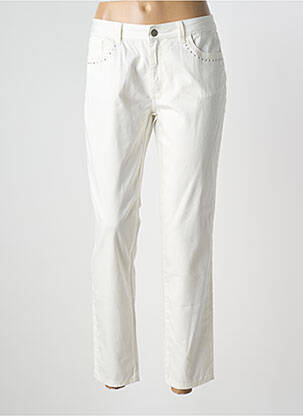 Pantalon 7/8 țesătură poplin mărime normală bej LE PETIT BAIGNEUR femeie