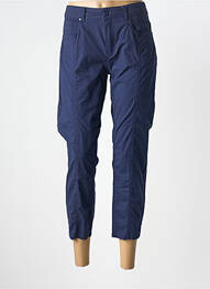 Pantalon 7/8 țesătură poplin mărime normală albastru GEVANA femme