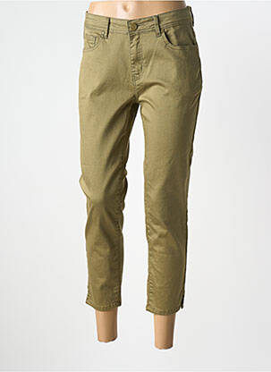 Pantalon trei sferturi elasticitate mărime normală verde GEVANA femme