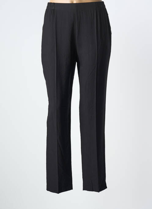 Pantalon drept talie elastică mărime normală negru GEVANA femme