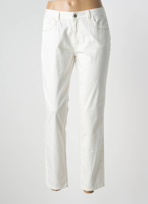 Pantalon 7/8 țesătură poplin mărime normală bej LE PETIT BAIGNEUR femme