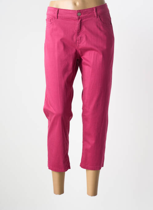 Pantalon 7/8 țesătură poplin mărime normală roz GEVANA femme