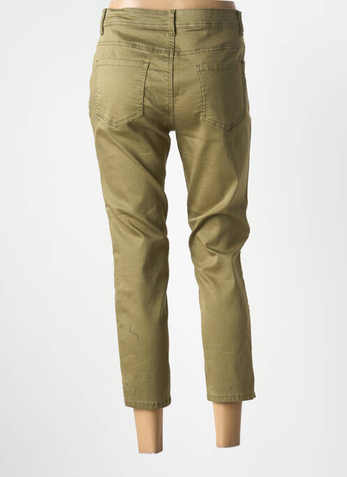 Pantalon trei sferturi elasticitate mărime normală verde GEVANA femme