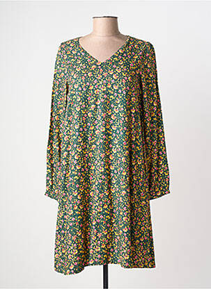 Rochie midi imprimeu floral mâneci lungi verde LA FIANCÉE femme