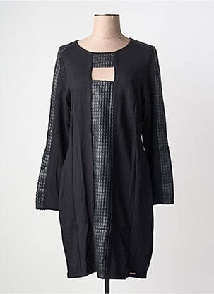 Rochie midi mâneci lungi mâneci lungi negru MALOKA femme