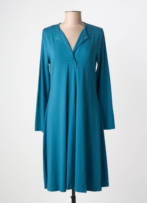 Rochie midi mâneci lungi mâneci lungi albastru MALOKA femme