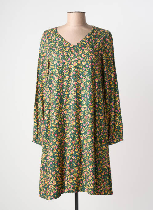 Rochie midi imprimeu floral mâneci lungi verde LA FIANCÉE femme