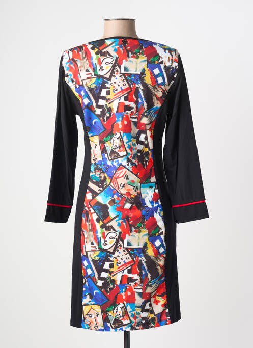 Rochie scurtă mâneci 3/4 mâneci 3/4 negru MALOKA femme