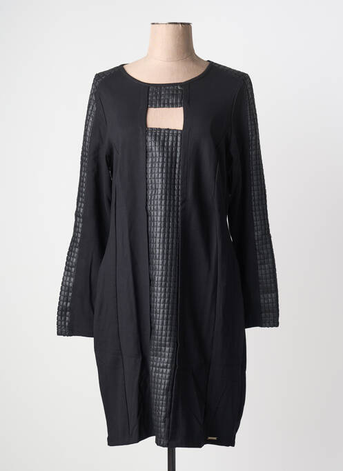 Rochie midi mâneci lungi mâneci lungi negru MALOKA femme