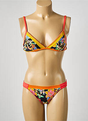 Costum de baie din două piese elasticitate top sutien modelat portocaliu BANANA MOON femeie