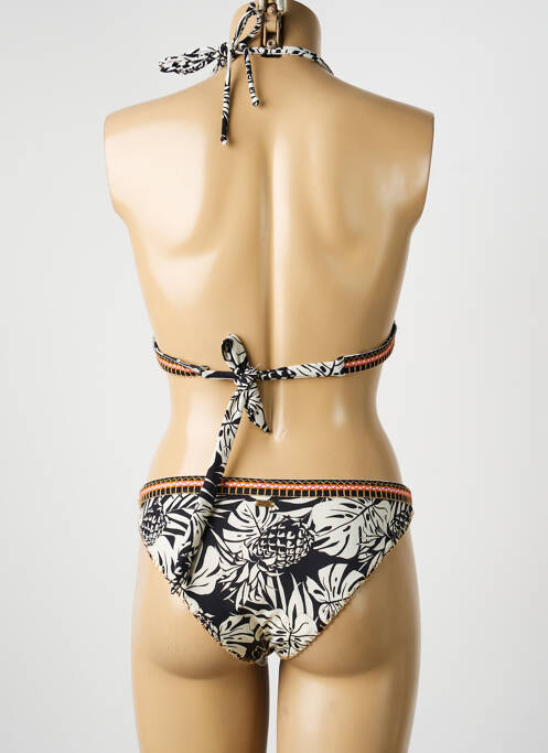 Costum de baie din două piese elasticitate top triunghiuri bej LPB femme