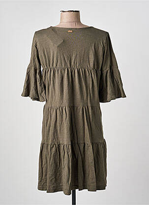 Rochie scurtă mâneci scurte mâneci scurte verde BANANA MOON femeie
