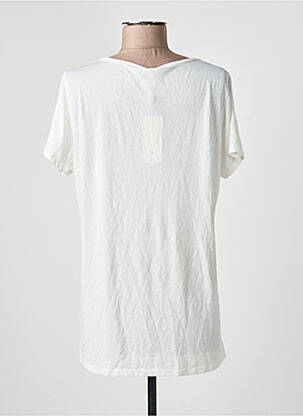 Tricou serigrafie flockată mâneci scurte alb SUN VALLEY femeie