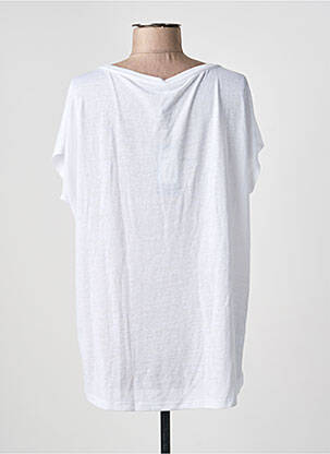 Tricou croială dreaptă mâneci scurte alb SUN VALLEY femeie