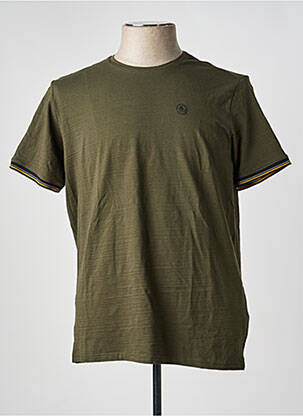 Tricou croială cambrată mâneci scurte verde SUN VALLEY homme