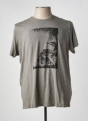 Tricou croială dreaptă mâneci scurte verde SUN VALLEY homme