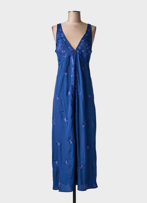 Rochie lungă fără mâneci fără mâneci albastru PINK PLANET femme