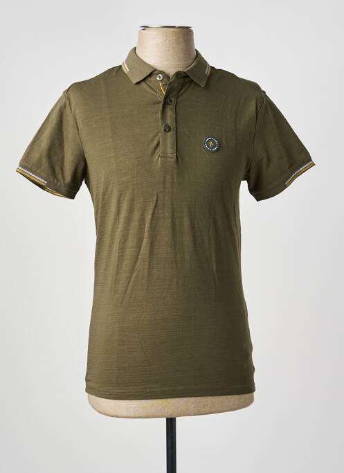 Polo elasticitate mâneci scurte verde SUN VALLEY homme