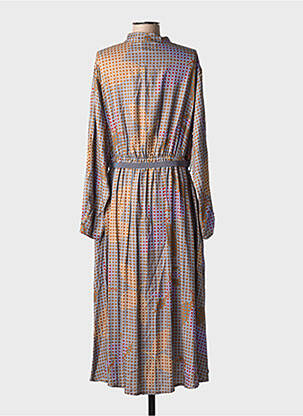 Rochie lungă mâneci lungi mâneci lungi maro NIU femeie