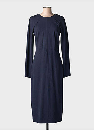 Rochie midi mâneci lungi mâneci lungi albastru SEMICOUTURE femeie