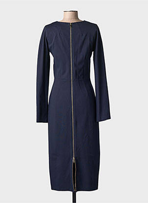 Rochie midi mâneci lungi mâneci lungi albastru SEMICOUTURE femeie