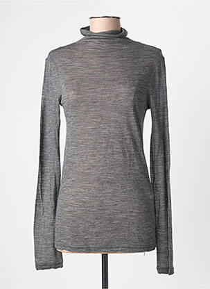 Tricou croială cambrată mâneci lungi gri SEMICOUTURE femme