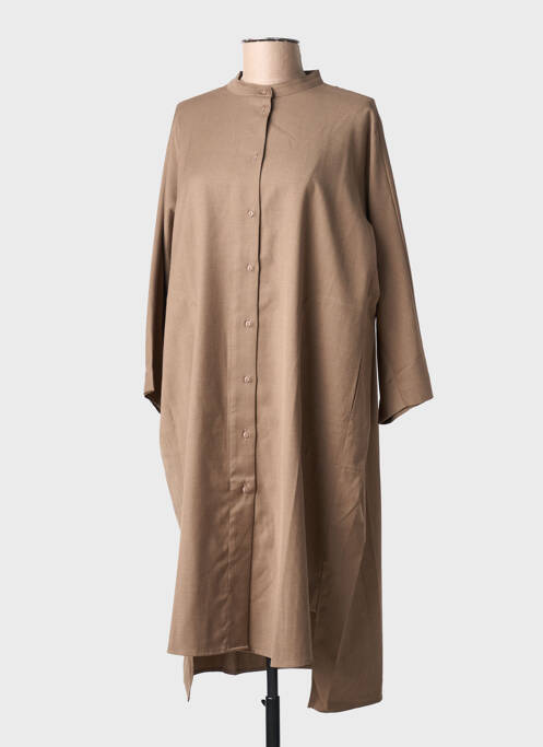 Rochie midi mâneci lungi mâneci lungi maro FRAU femme