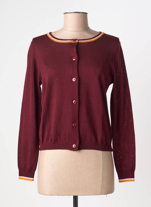 Vestă cu mâneci lungi croială cambrată violet NIU femme