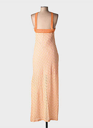 Rochie lungă fără mâneci fără mâneci portocalie PHO FIRENZE femeie