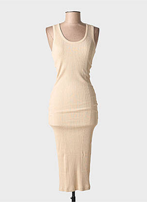 Rochie midi fără mâneci fără mâneci bej LA PETITE FRANCAISE femme