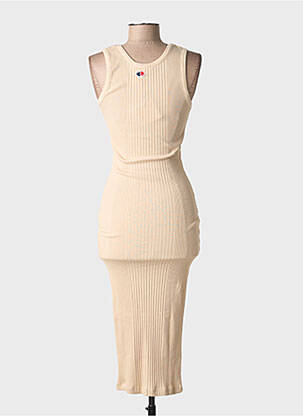 Rochie midi fără mâneci fără mâneci bej LA PETITE FRANCAISE femeie