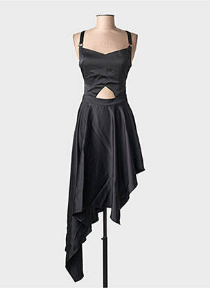 Rochie midi croială fluidă fără mâneci negru MAISON MONZERIAN femeie