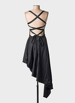 Rochie midi croială fluidă fără mâneci negru MAISON MONZERIAN femeie